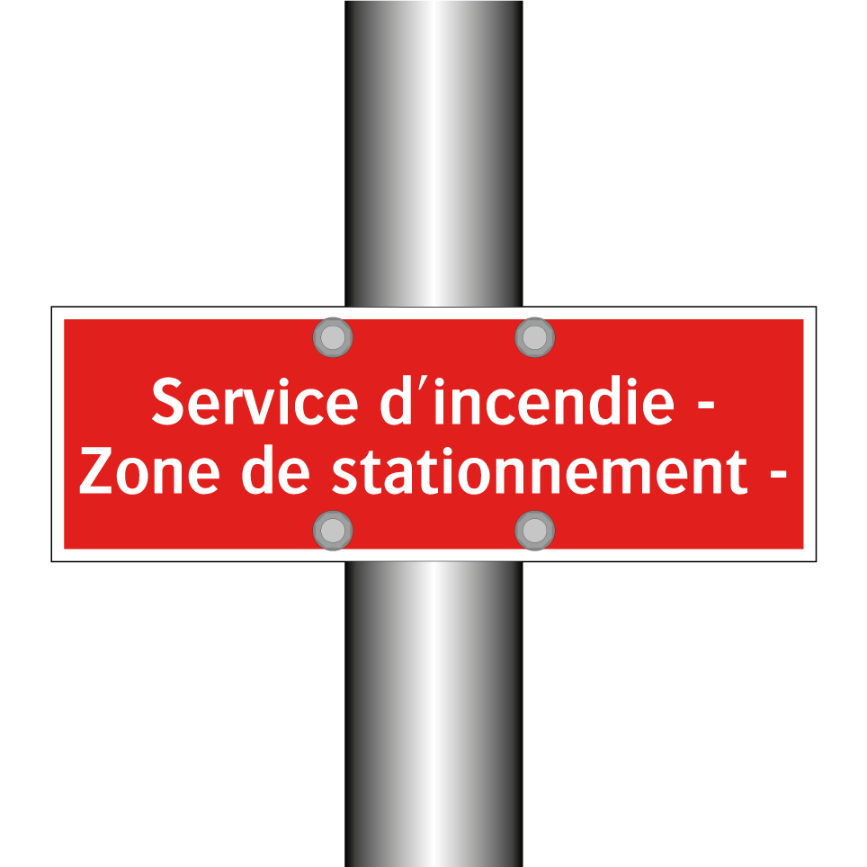 Service d'incendie - Zone de stationnement -