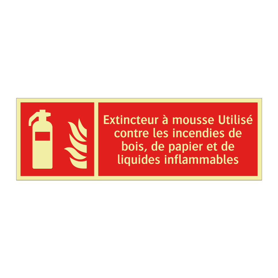 Extincteur à mousse Utilisé contre les incendies de bois, de papier et de liquides inflammables