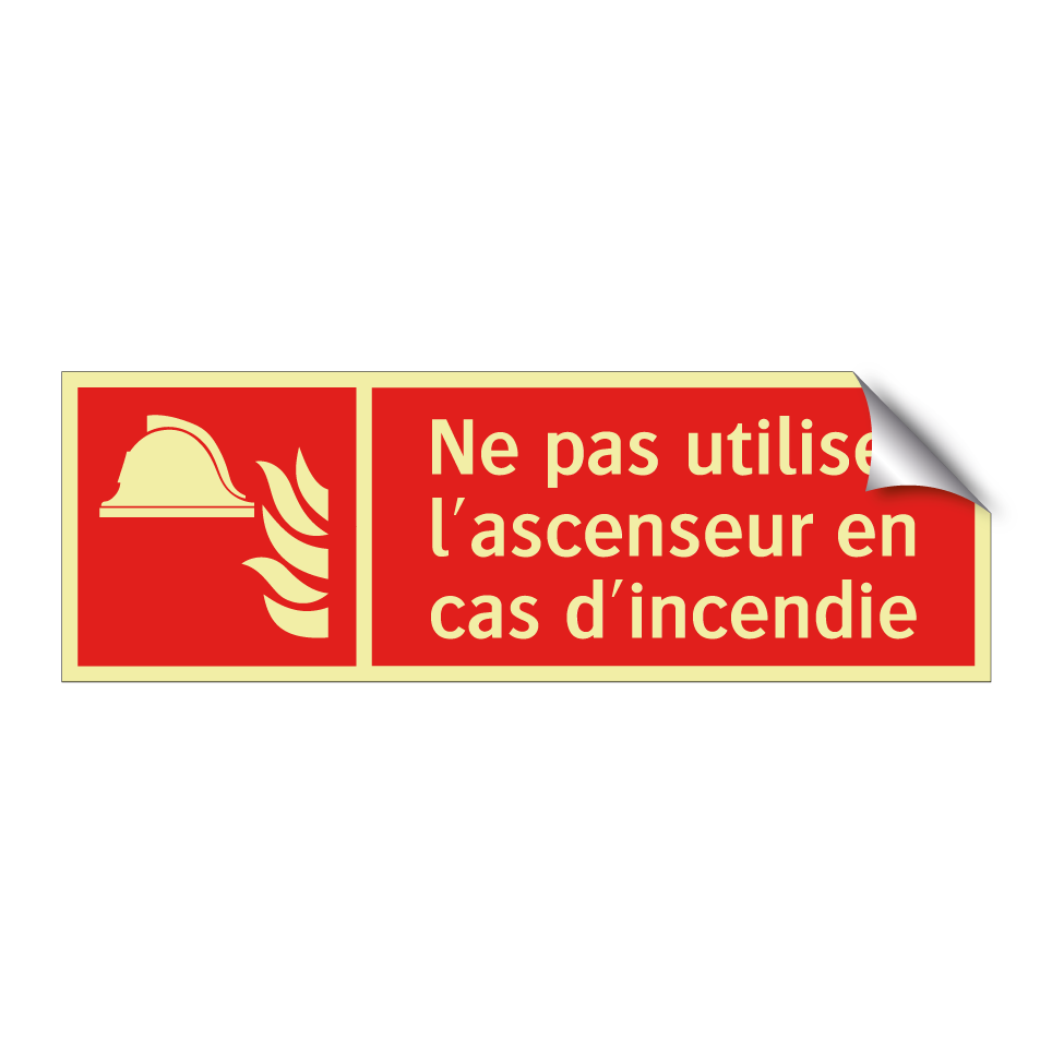 Ne pas utiliser l'ascenseur en cas d'incendie