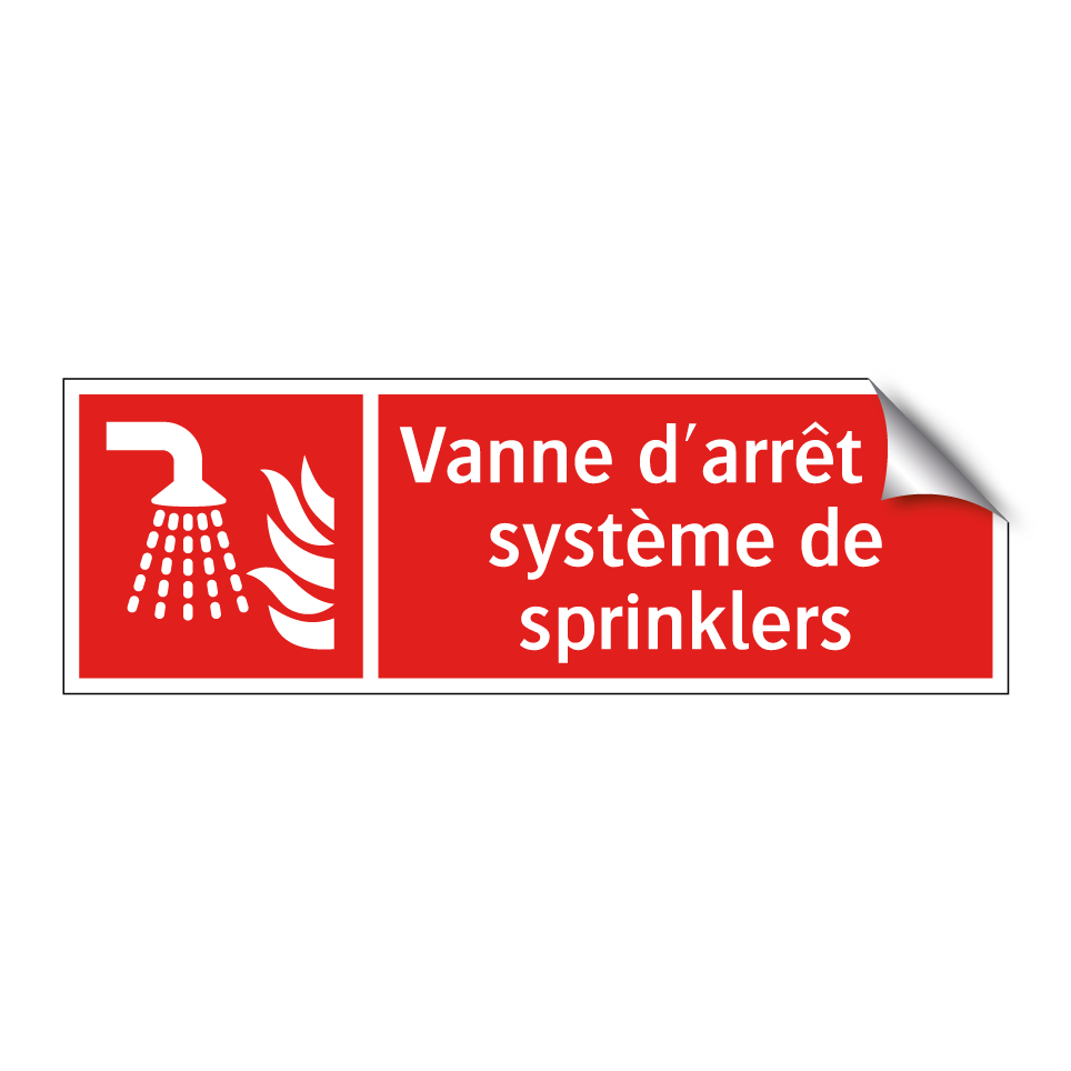 Vanne d'arrêt du système de sprinklers