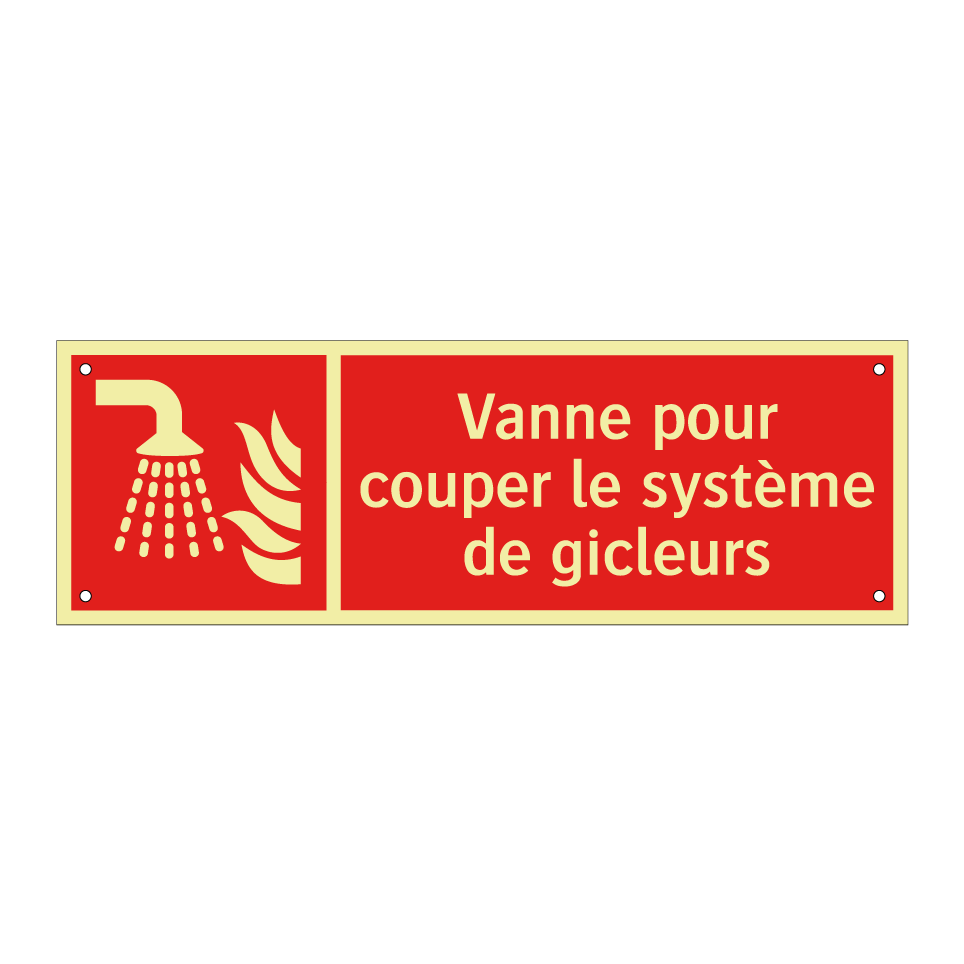 Vanne pour couper le système de gicleurs