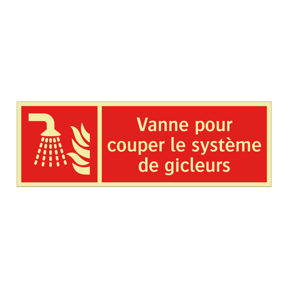 Vanne pour couper le système de gicleurs