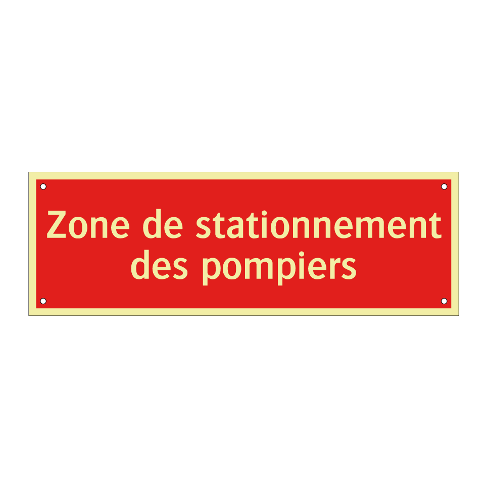 Zone de stationnement des pompiers