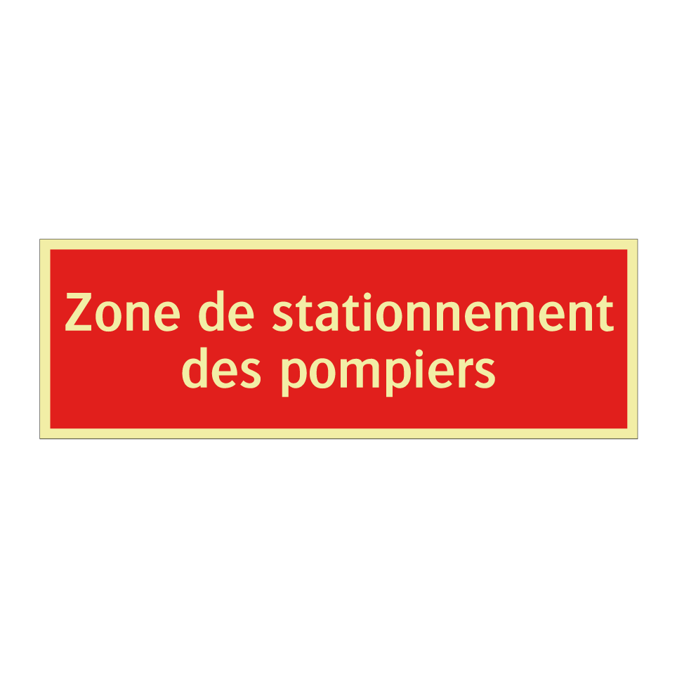 Zone de stationnement des pompiers