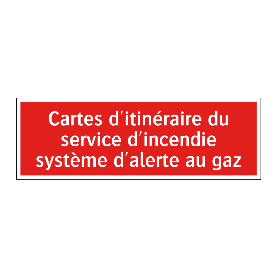 Cartes d'itinéraire du service d'incendie système d'alerte au gaz