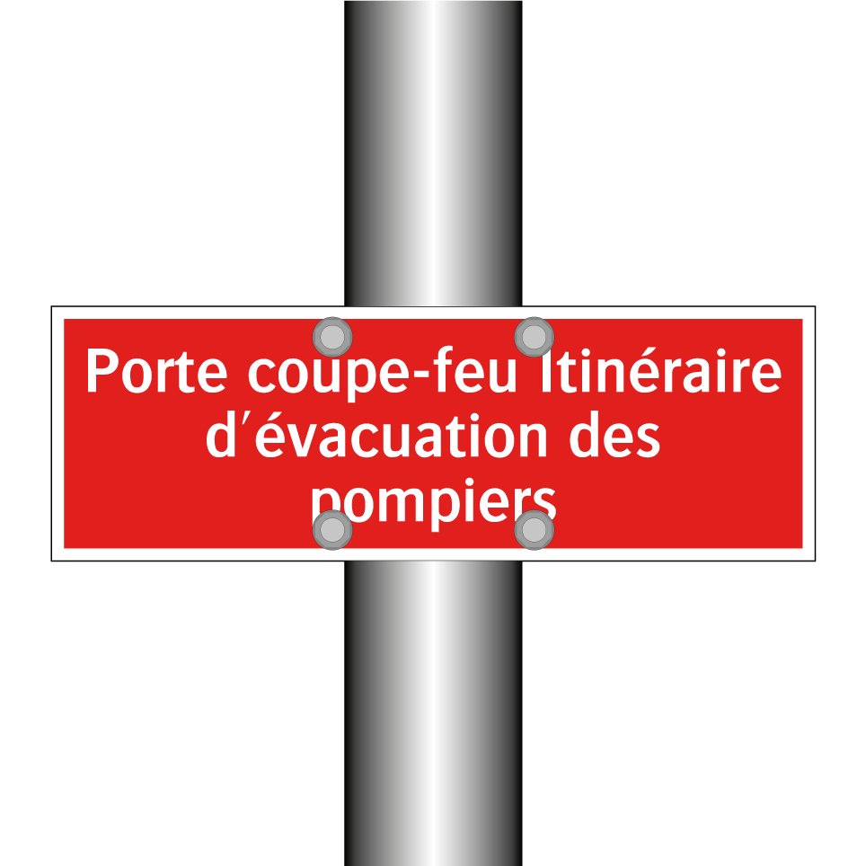 Porte coupe-feu Itinéraire d'évacuation des pompiers