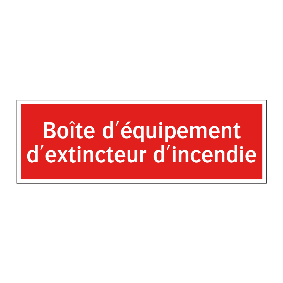 Boîte d'équipement d'extincteur d'incendie