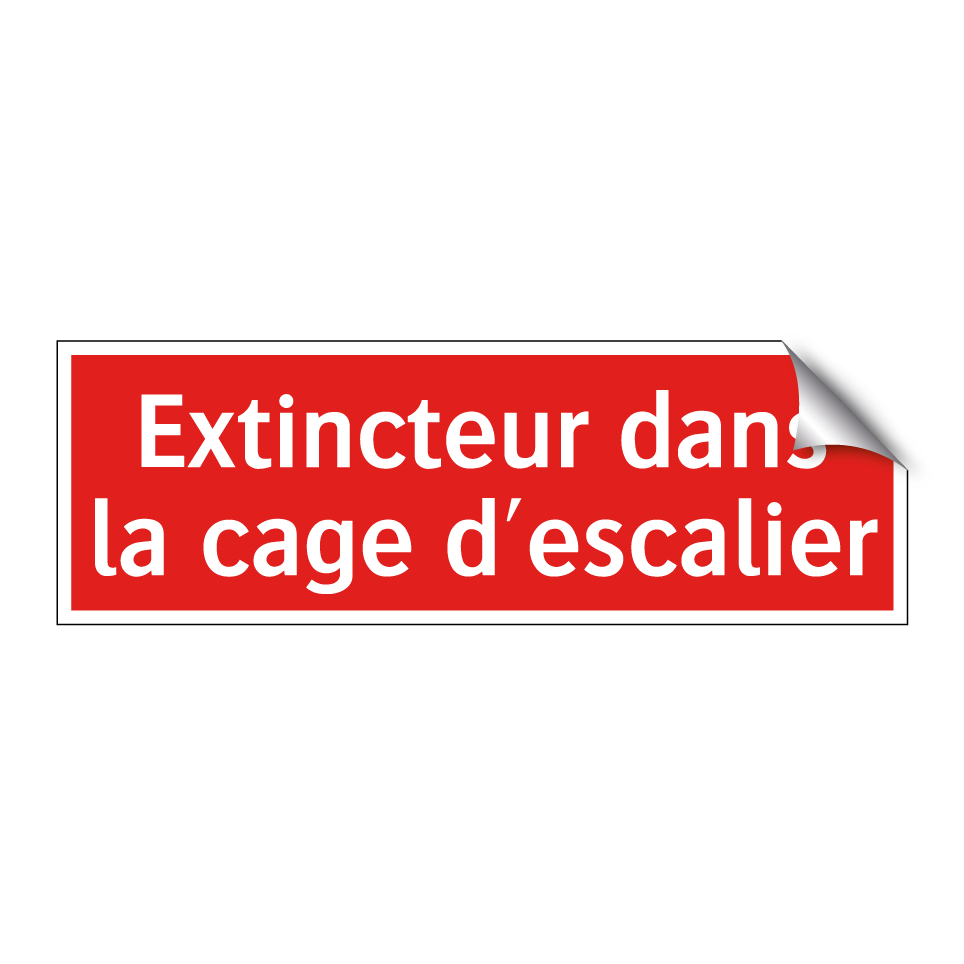 Extincteur dans la cage d'escalier