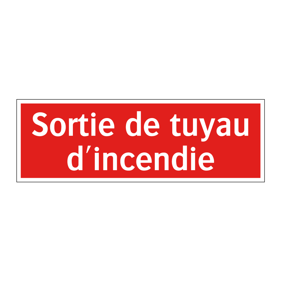 Sortie de tuyau d'incendie