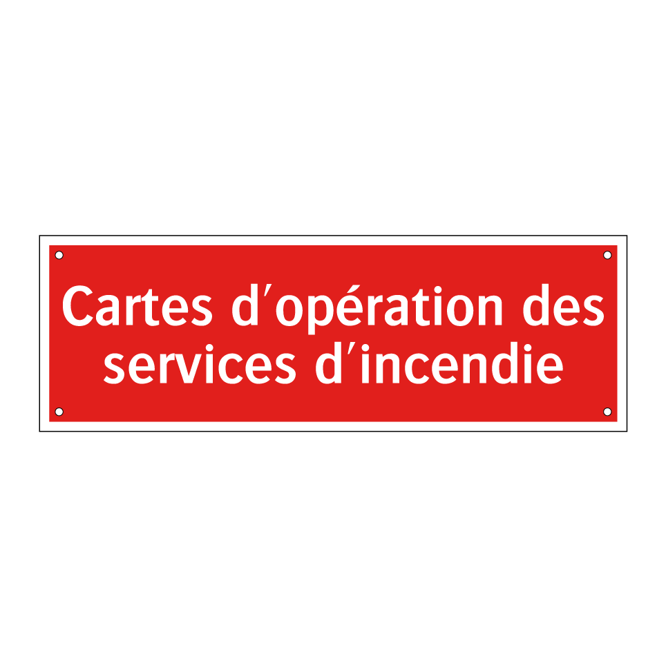 Cartes d'opération des services d'incendie
