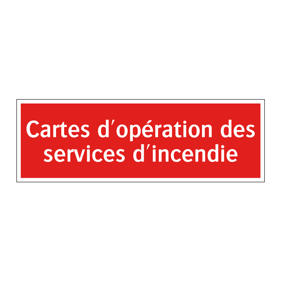 Cartes d'opération des services d'incendie