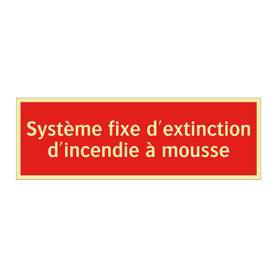 Système fixe d'extinction d'incendie à mousse