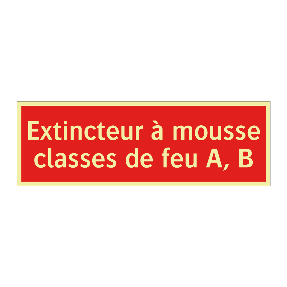 Extincteur à mousse classes de feu A, B