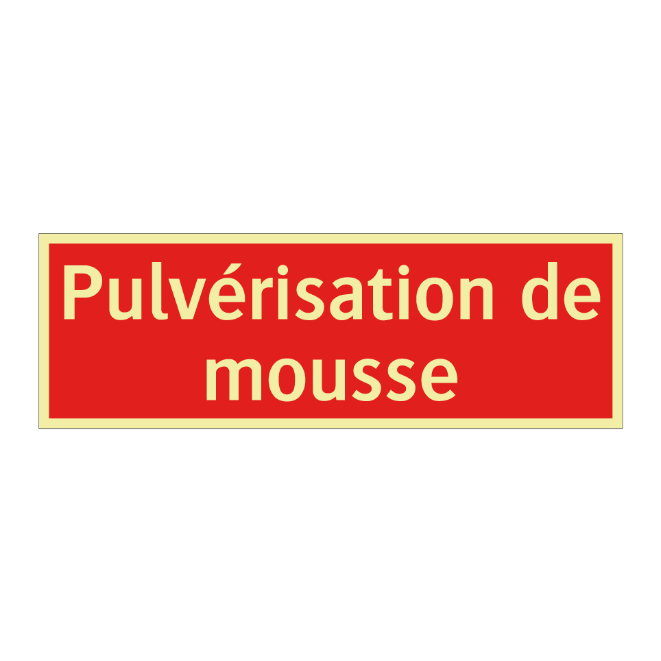 Pulvérisation de mousse