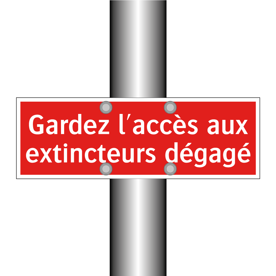 Gardez l'accès aux extincteurs dégagé