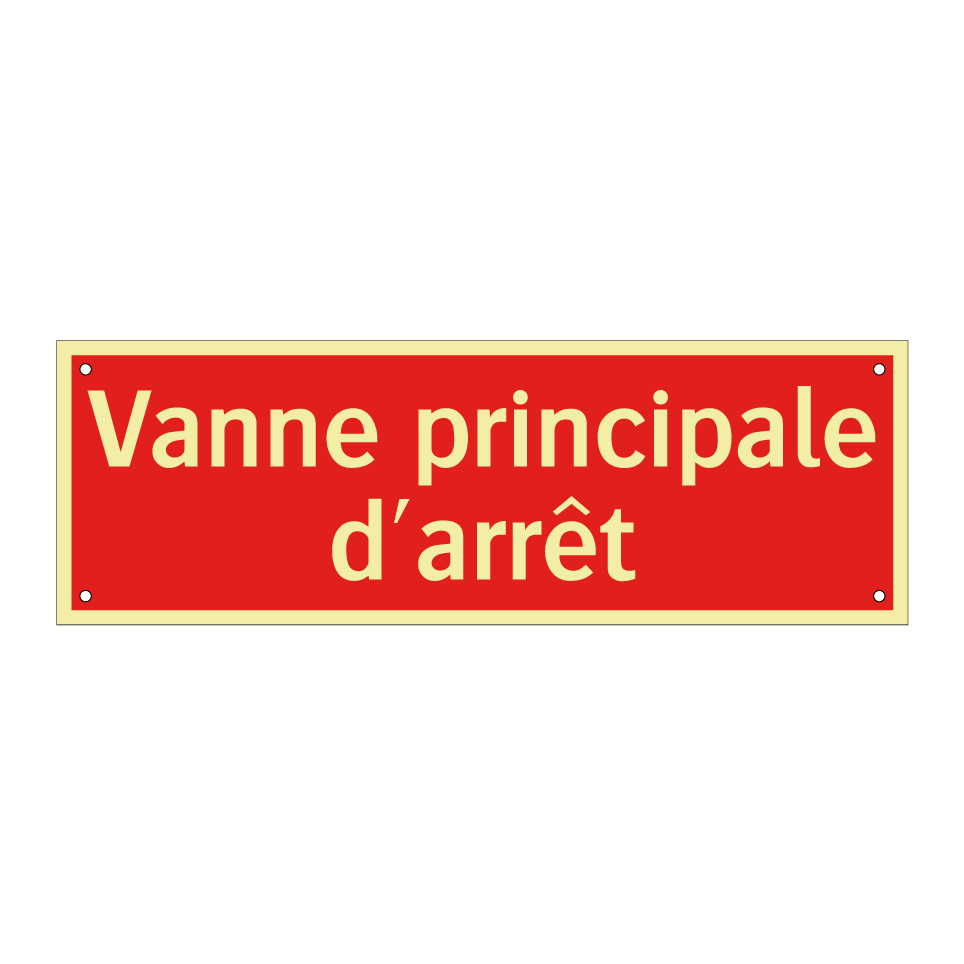 Vanne principale d'arrêt