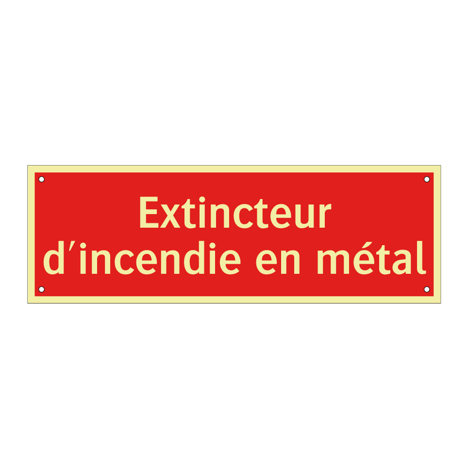 Extincteur d'incendie en métal