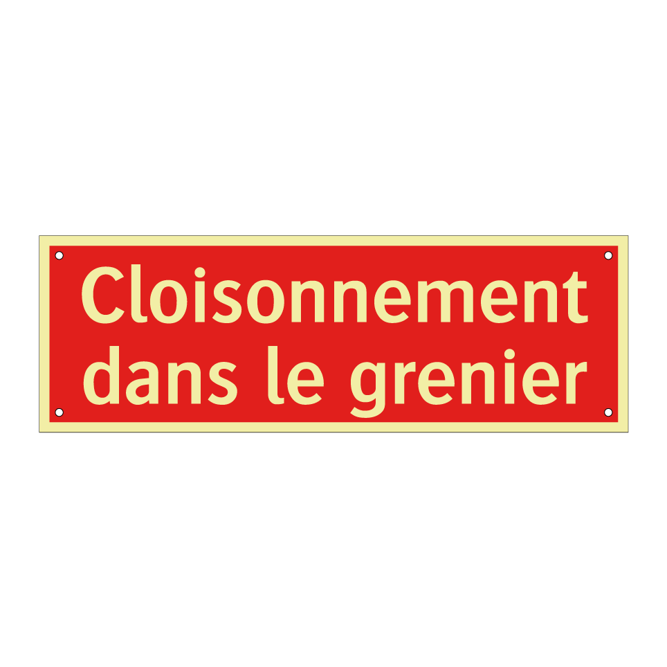 Cloisonnement dans le grenier
