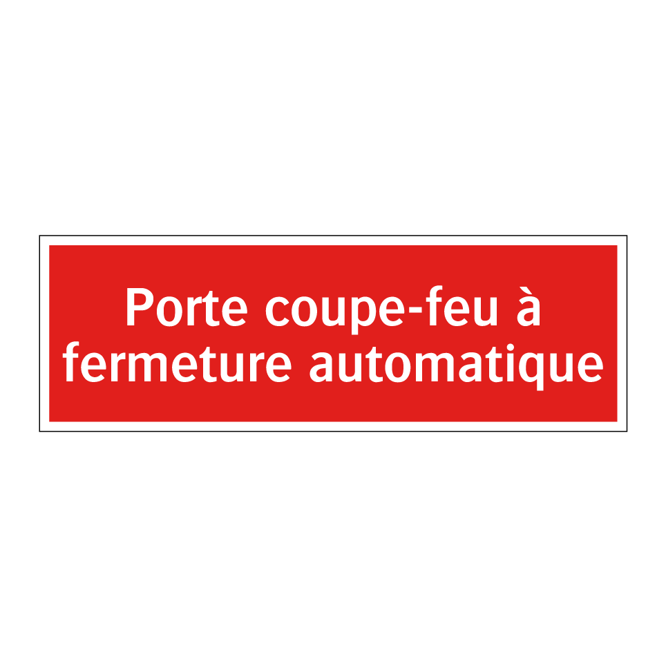 Porte coupe-feu à fermeture automatique