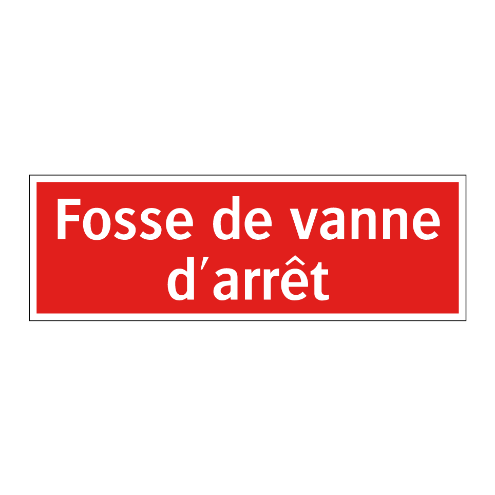 Fosse de vanne d'arrêt