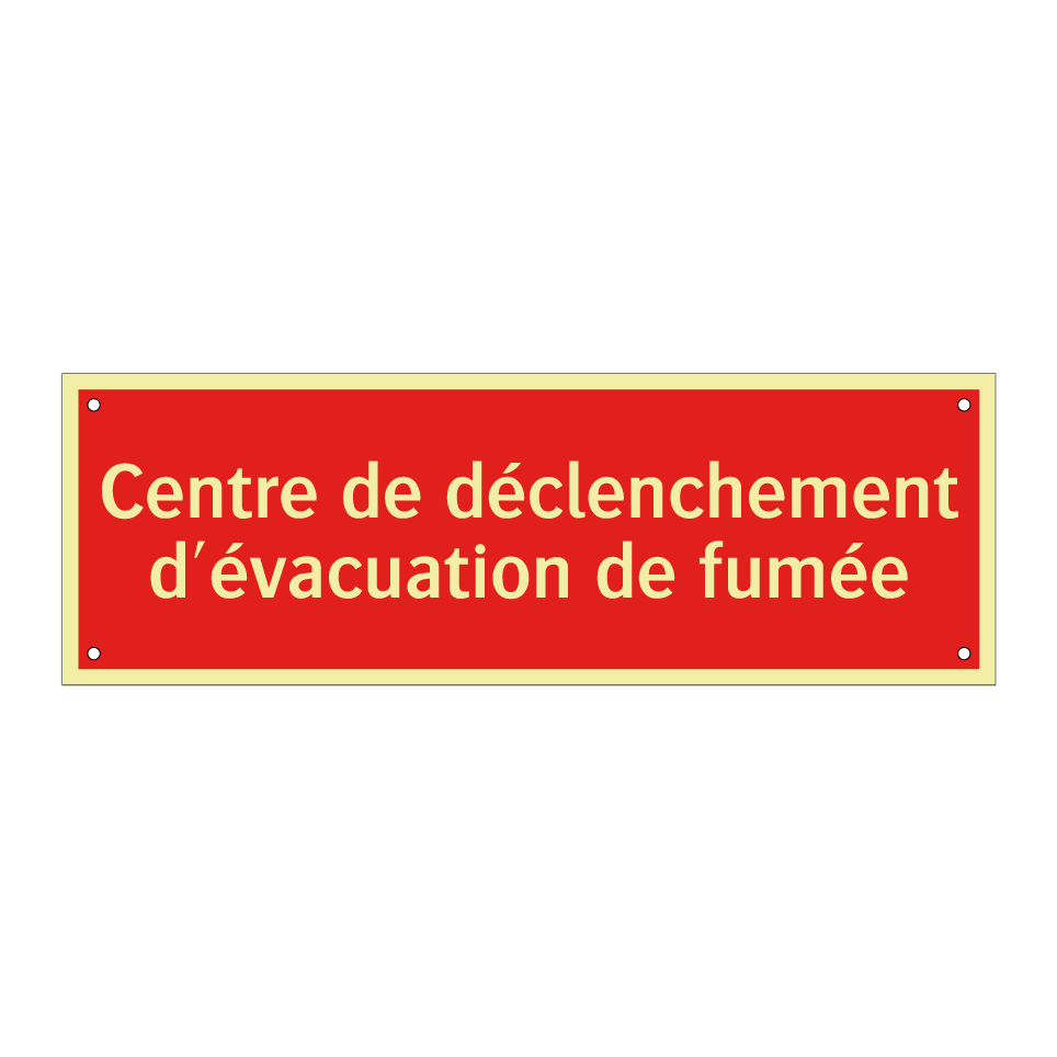 Centre de déclenchement d'évacuation de fumée