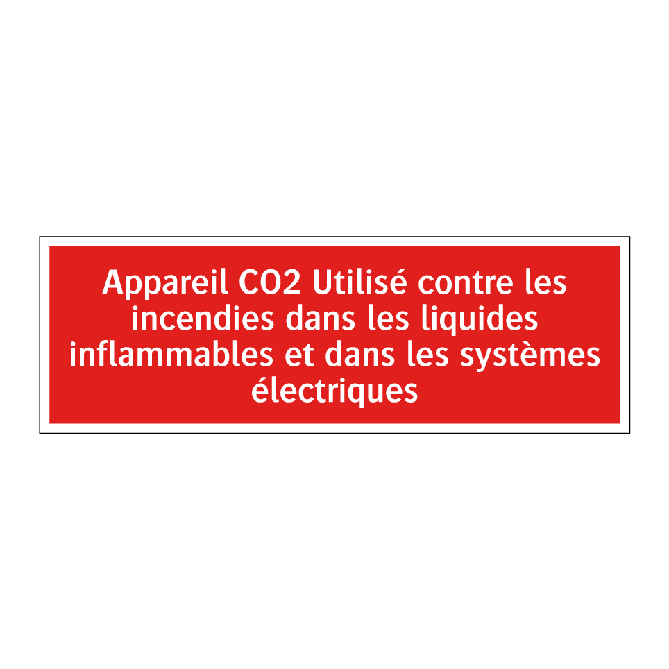 Appareil CO2 Utilisé contre les incendies dans les liquides inflammables et dans les systèmes électriques