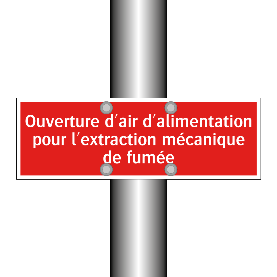 Ouverture d'air d'alimentation pour l'extraction mécanique de fumée