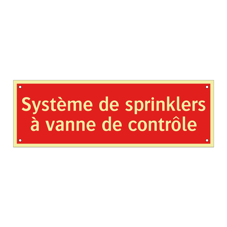 Système de sprinklers à vanne de contrôle