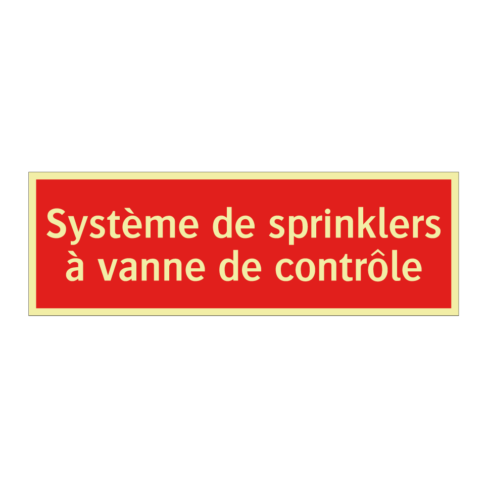 Système de sprinklers à vanne de contrôle