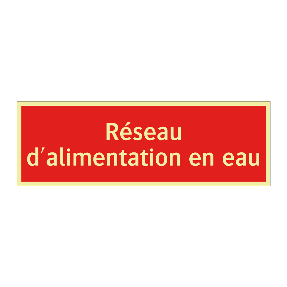 Réseau d'alimentation en eau