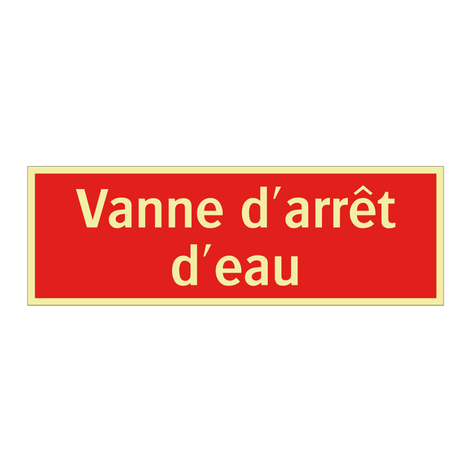 Vanne d'arrêt d'eau