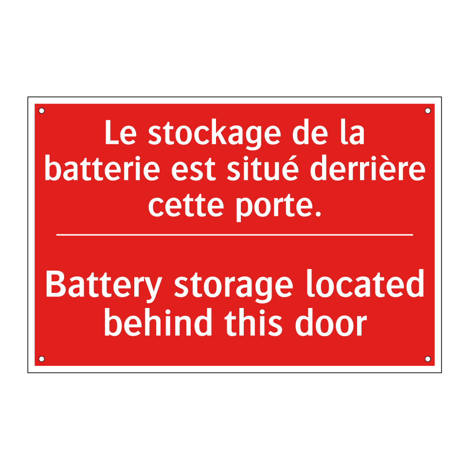 Le stockage de la batterie est /.../ - Battery storage located behind /.../