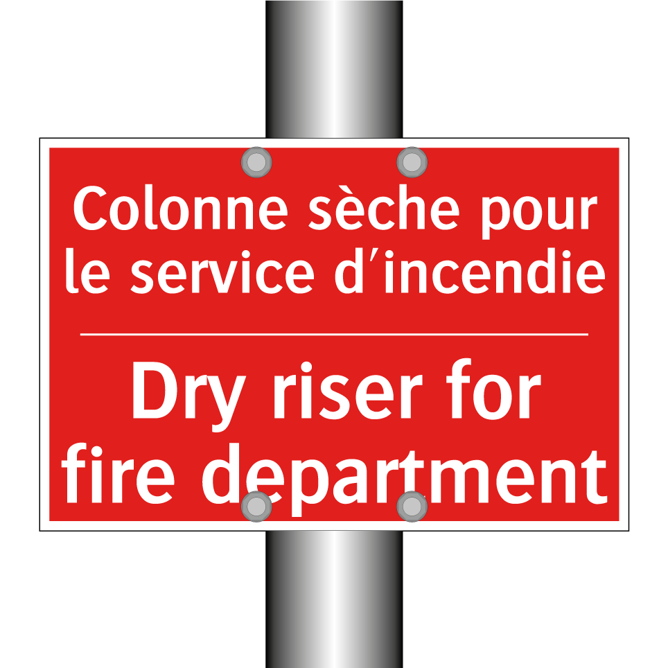 Colonne sèche pour le service /.../ - Dry riser for fire department
