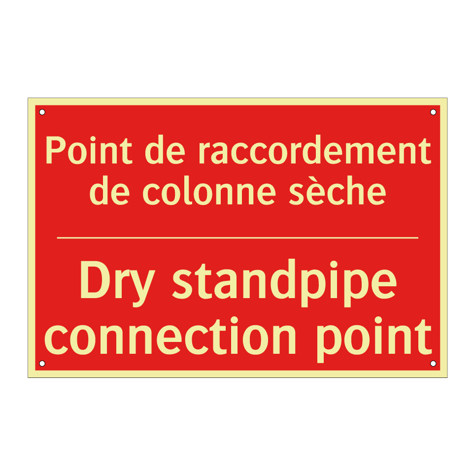 Point de raccordement de colonne /.../ - Dry standpipe connection point