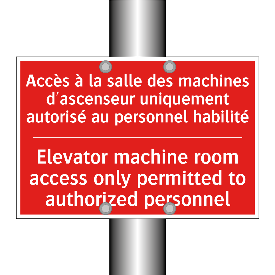 Accès à la salle des machines /.../ - Elevator machine room access only /.../