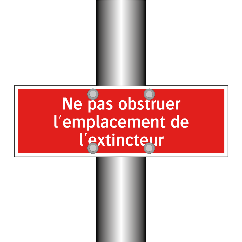 Ne pas obstruer l'emplacement de l'extincteur