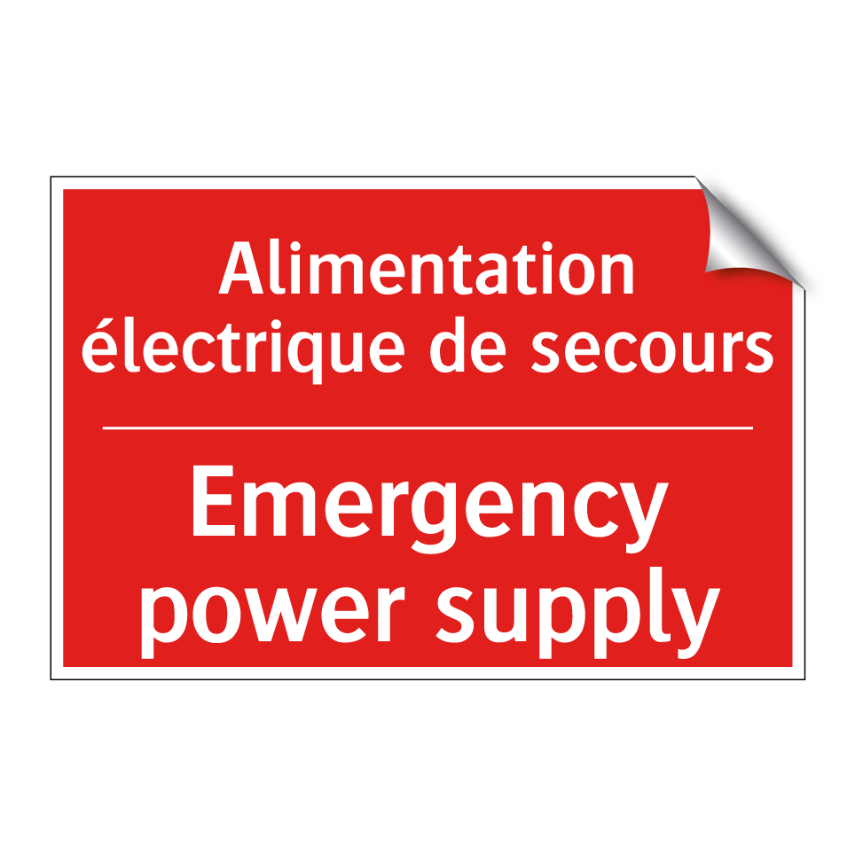 Alimentation électrique de secours /.../ - Emergency power supply