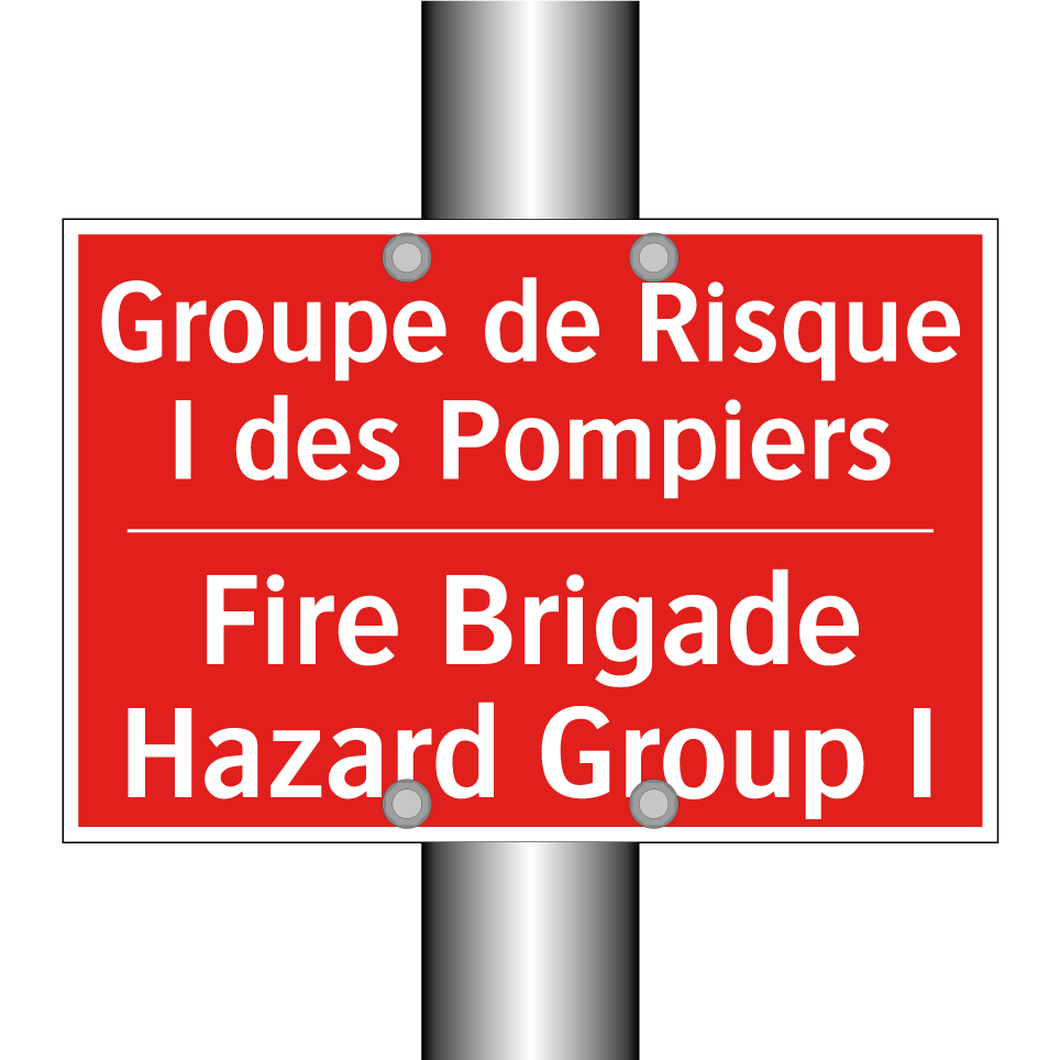 Groupe de Risque I des Pompiers /.../ - Fire Brigade Hazard Group I