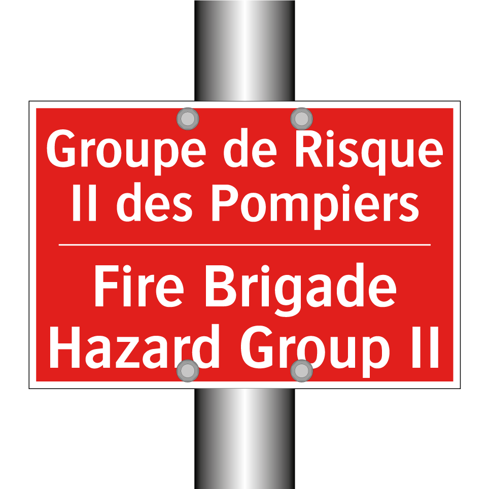 Groupe de Risque II des Pompiers /.../ - Fire Brigade Hazard Group II