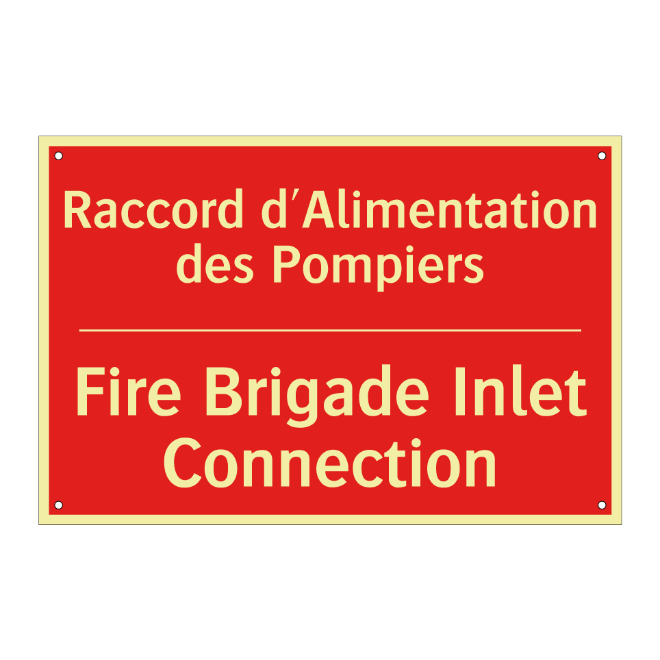 Raccord d'Alimentation des Pompiers /.../ - Fire Brigade Inlet Connection