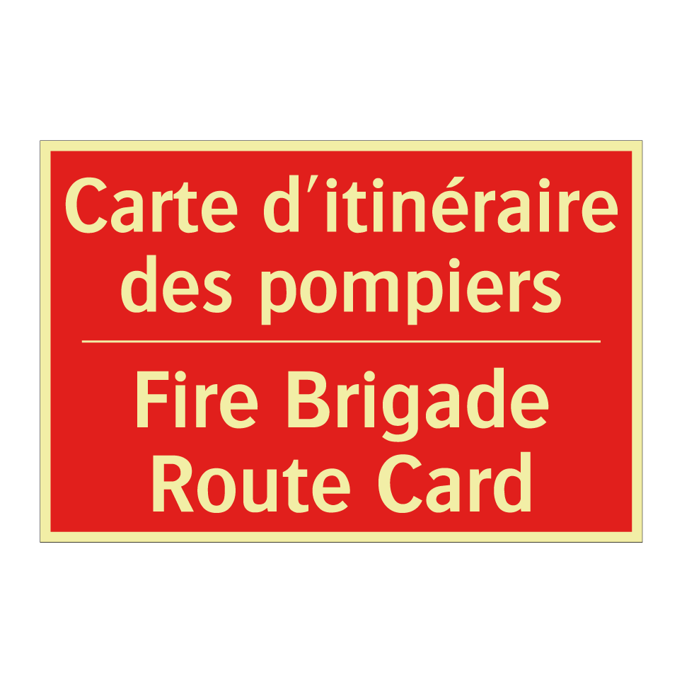 Carte d'itinéraire des pompiers /.../ - Fire Brigade Route Card