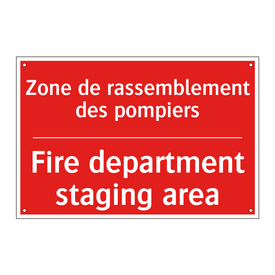 Zone de rassemblement des pompiers /.../ - Fire department staging area