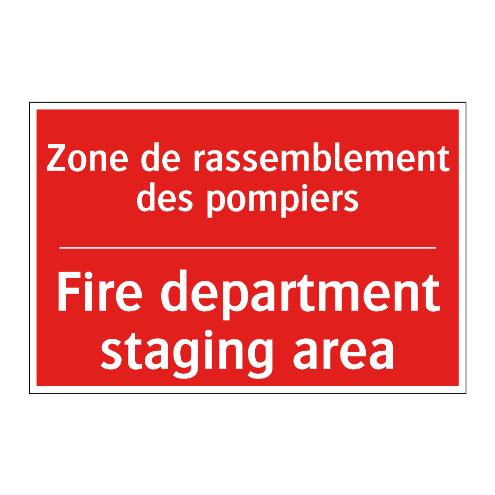 Zone de rassemblement des pompiers /.../ - Fire department staging area