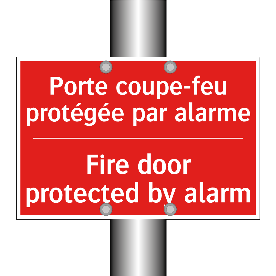 Porte coupe-feu protégée par alarme /.../ - Fire door protected by alarm