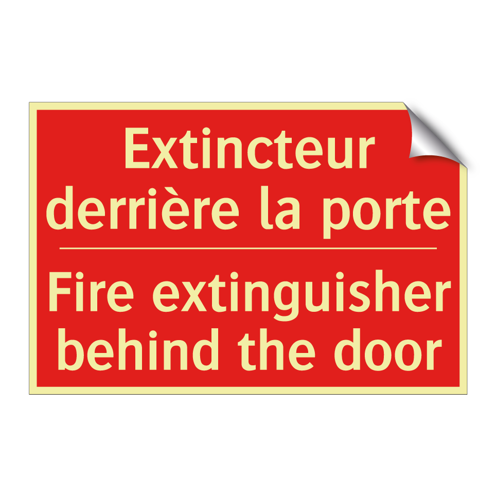 Extincteur derrière la porte - Fire extinguisher behind the door /.../