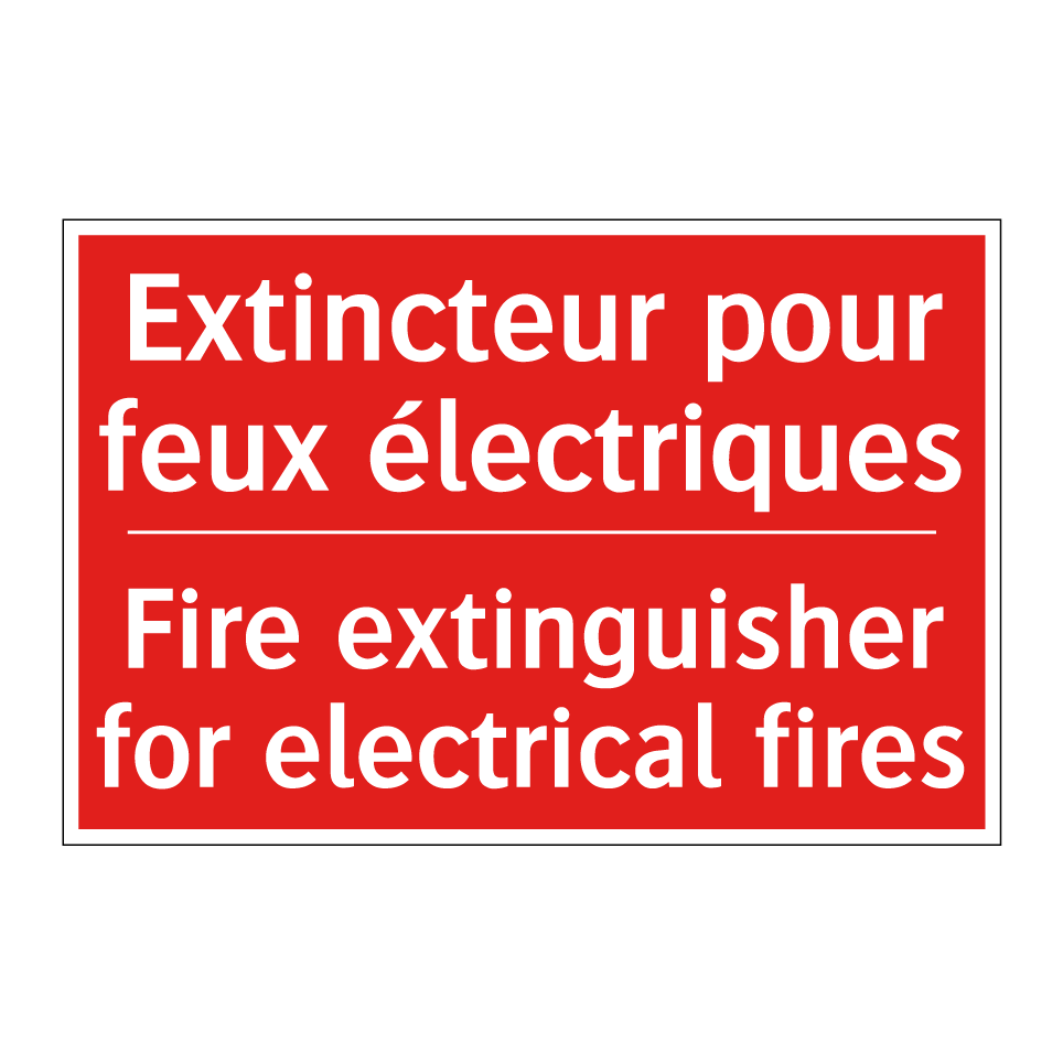 Extincteur pour feux électriques /.../ - Fire extinguisher for electrical /.../