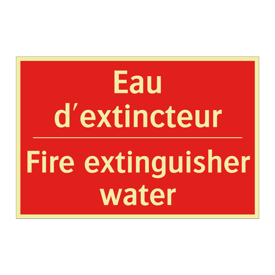 Eau d'extincteur - Fire extinguisher water