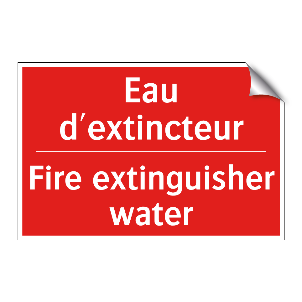 Eau d'extincteur - Fire extinguisher water