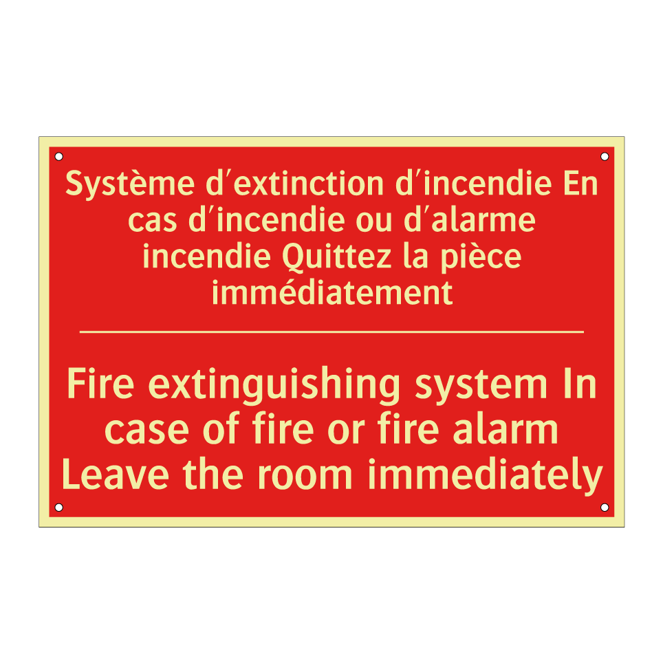 Système d'extinction d'incendie /.../ - Fire extinguishing system In case /.../