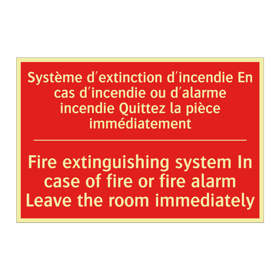 Système d'extinction d'incendie /.../ - Fire extinguishing system In case /.../